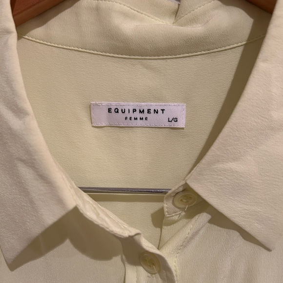 Equipment Light Yellow Slim Signature Sleeveless Shirt - Picture 2 of 7